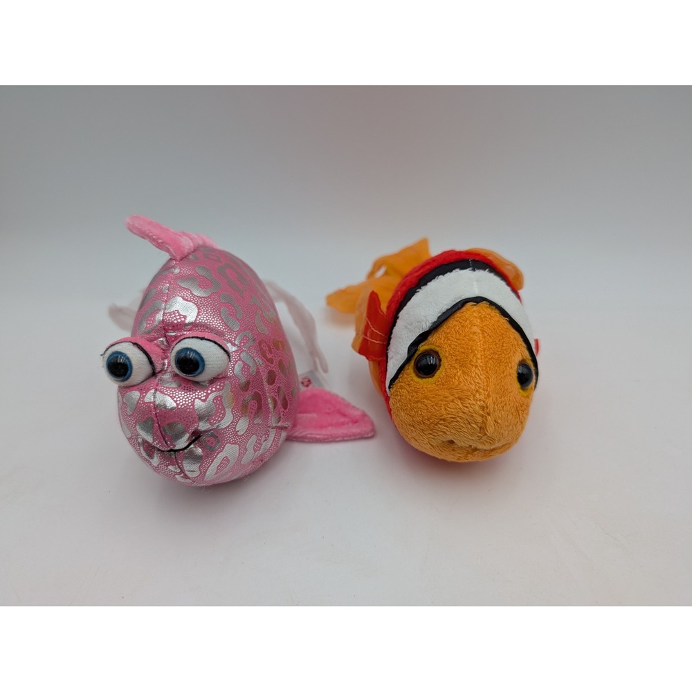 Ganz Lil Kinz Tomato Clown Pink Glitter Fish Plush HS516 HS525 Stuffed Animal